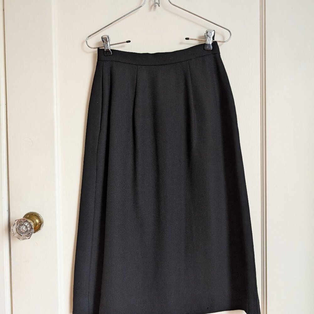 VTG Adolfo Sport wool crepe black skirt - Picture 9 of 17
